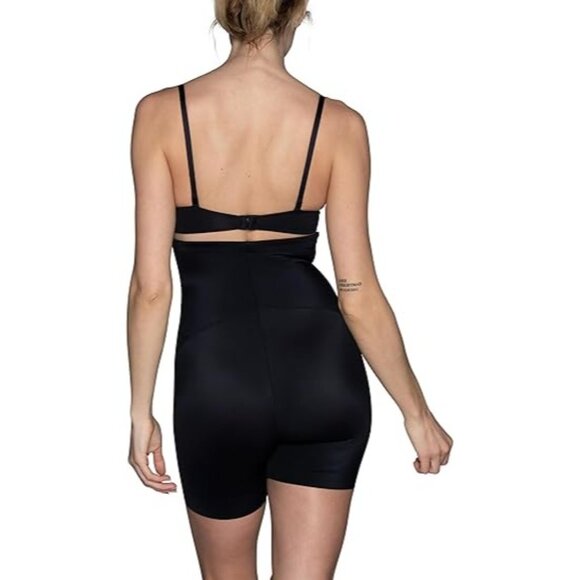 Vanity Fair High Waist Shaping Shorts Medium Seamless Smoothing Black Comfortabl - Picture 4 of 6